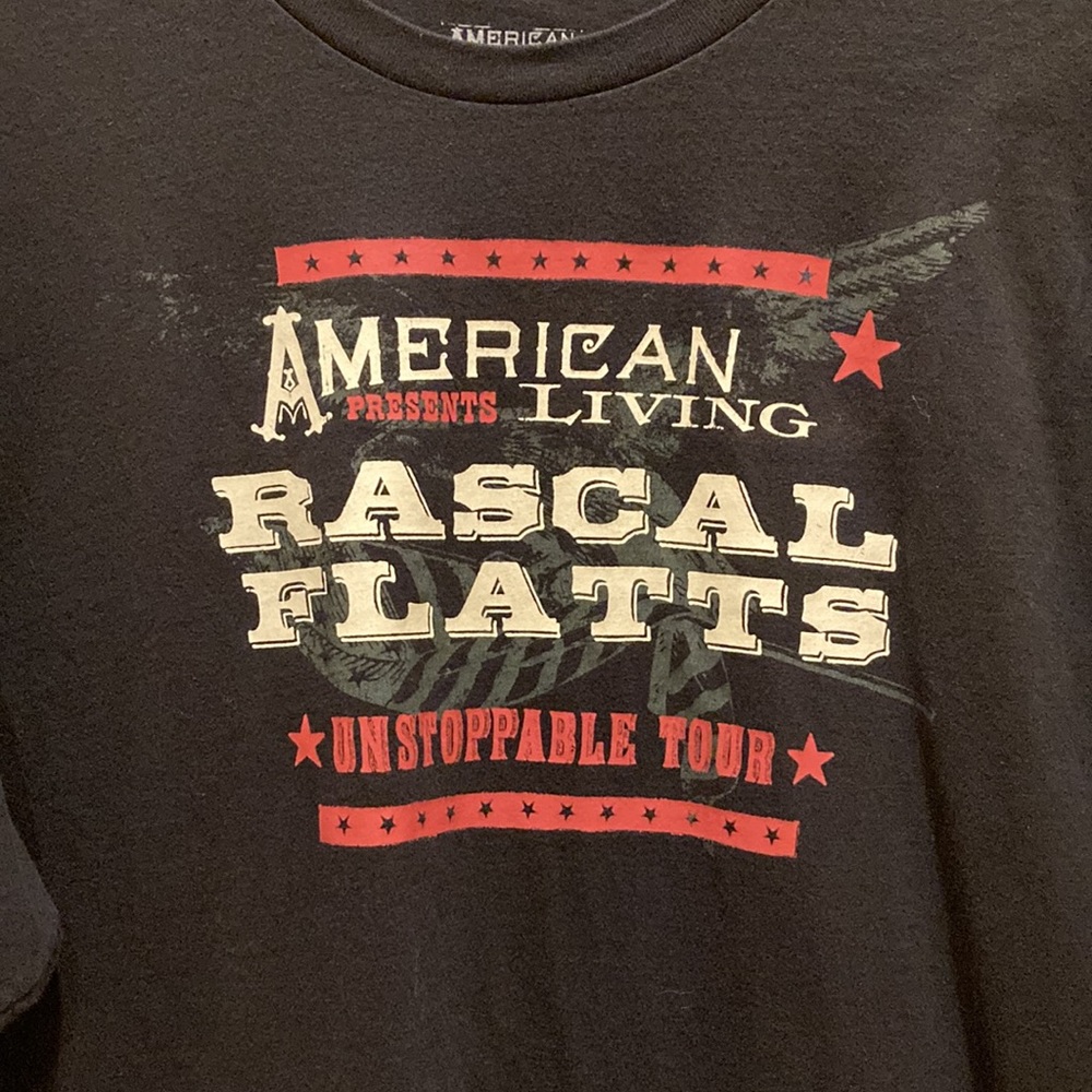 Rascal Flats 2009 Unstoppable Tour Men’s Size XL Rockabilly Black Cotton Tee - Picture 2 of 5